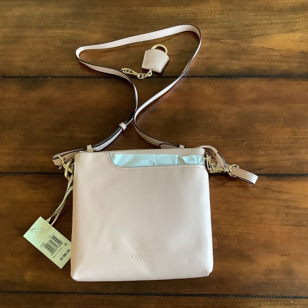 NWT Radley London Leather Small Zip Top Crossbody